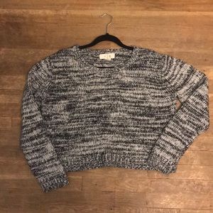 Black and white knitted sweater